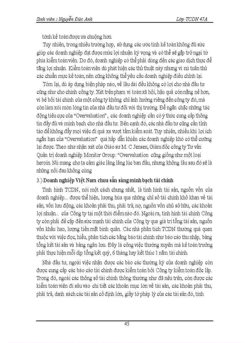 image for page Thực trạng báo cáo tài chính ở việt nam hiện nay