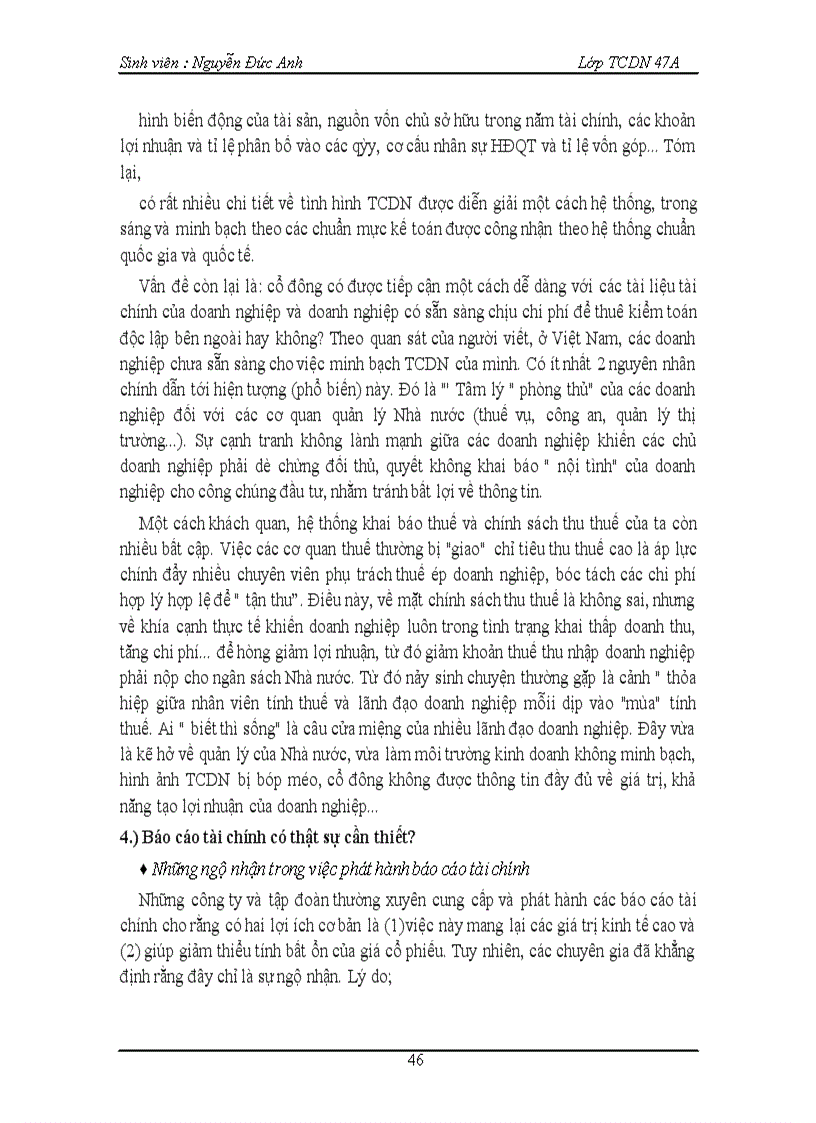 image for page Thực trạng báo cáo tài chính ở việt nam hiện nay