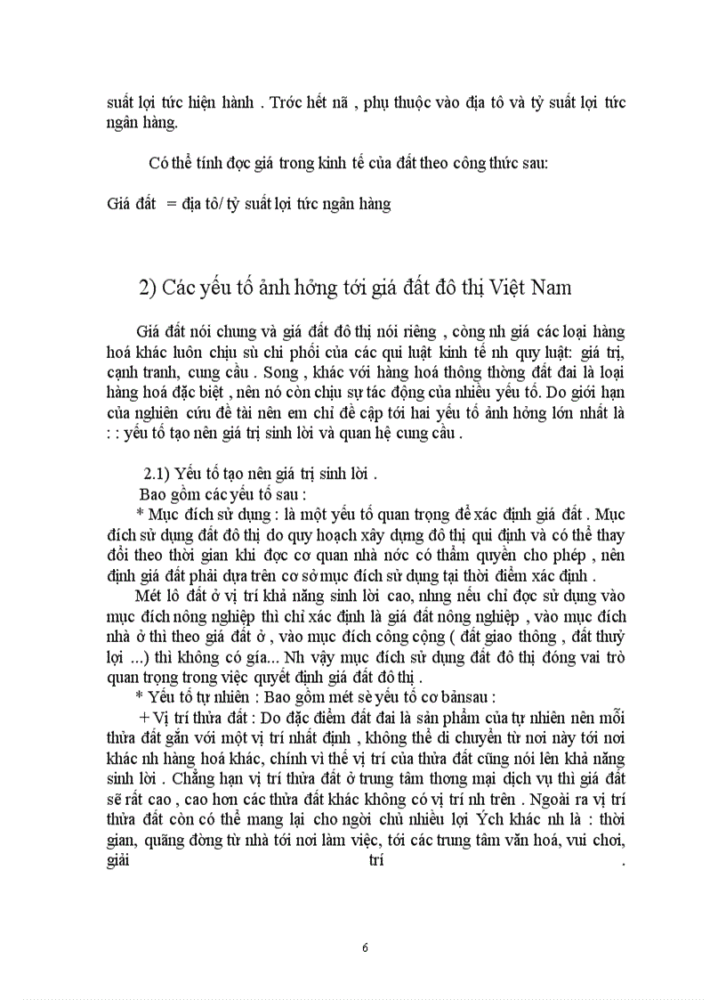 image for page Thực trạng về định gíá đất đô thị ở nước ta