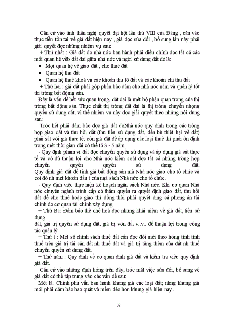 image for page Thực trạng về định gíá đất đô thị ở nước ta