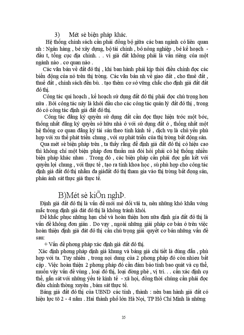 image for page Thực trạng về định gíá đất đô thị ở nước ta