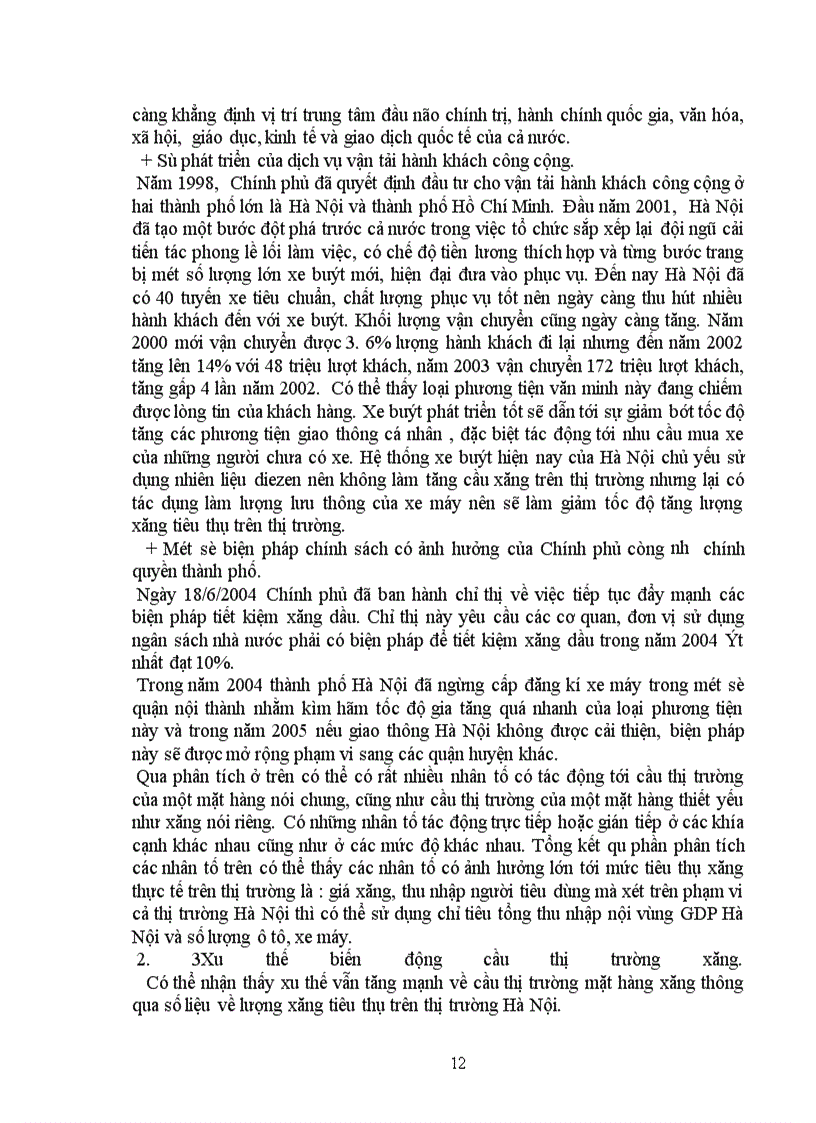 image for page Dự báo nhu cầu tiêu thụ xăng dầu trên địa bàn thành phố Hà Nội.