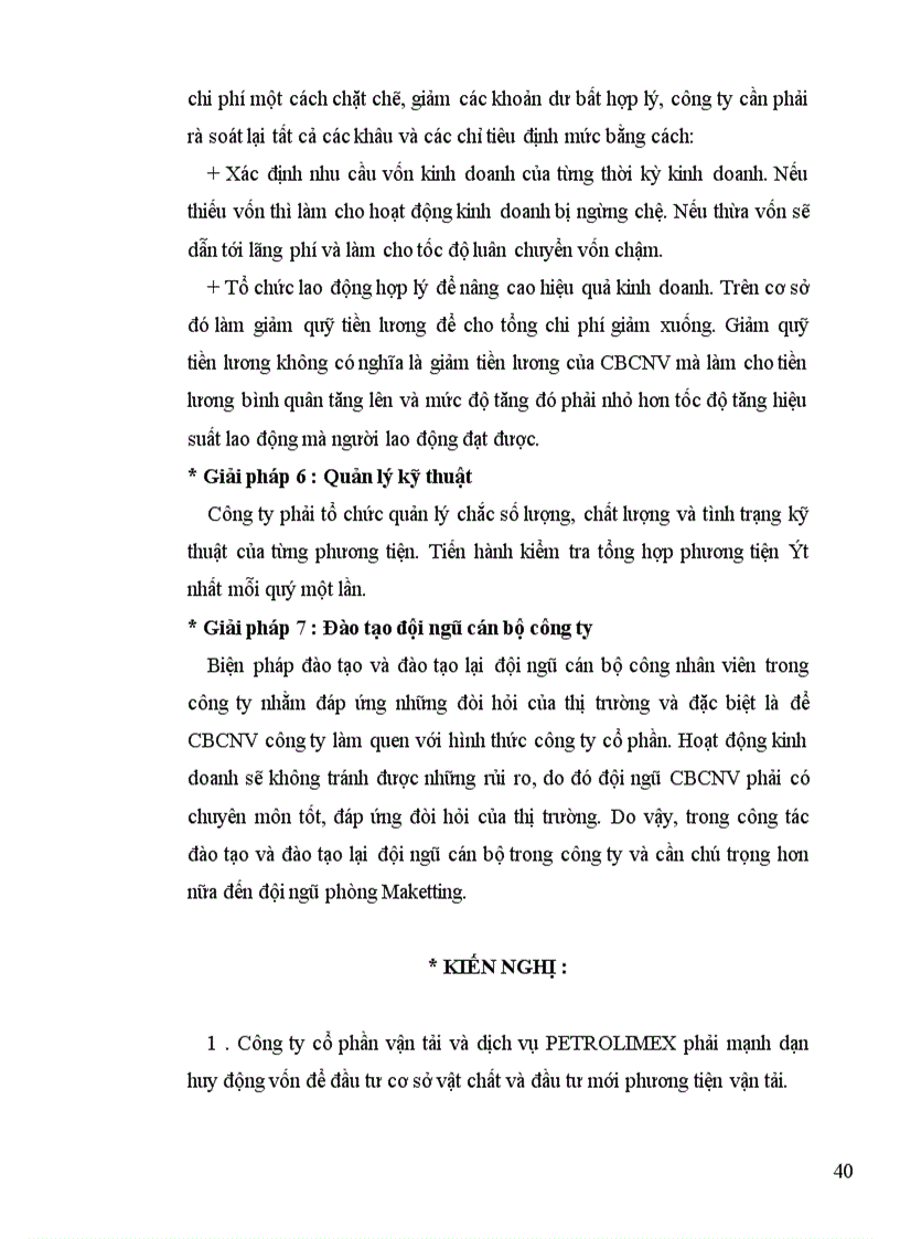 image for page Một số giải pháp nâng cao hiệu quả kinh doanh của công ty cổ phần vận tải và dich vụ petrolimex