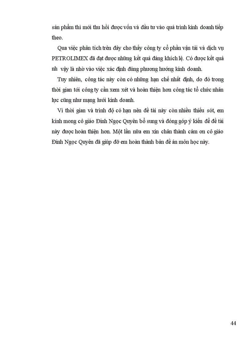 image for page Một số giải pháp nâng cao hiệu quả kinh doanh của công ty cổ phần vận tải và dich vụ petrolimex