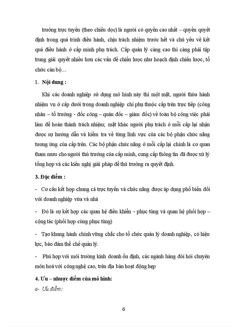 Cơ cấu tổ chức của doanh nghiệp