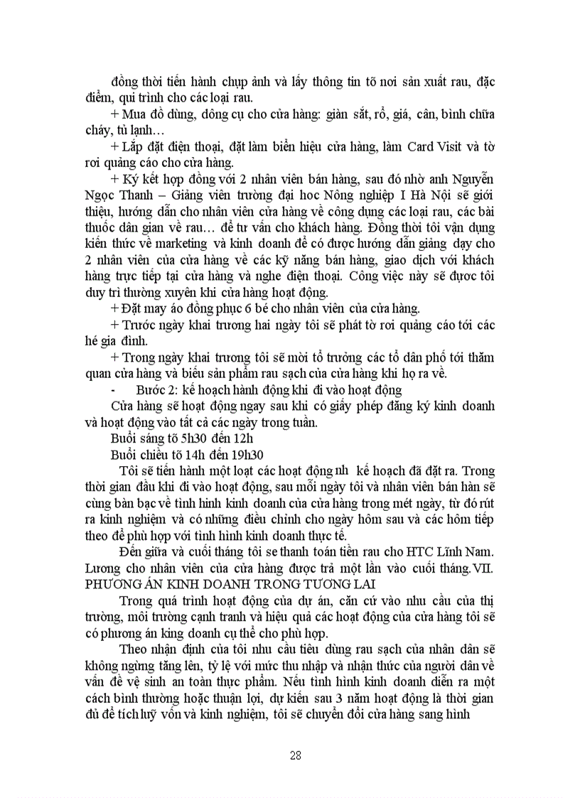 image for page Phương án kinh doanh trong tương lai