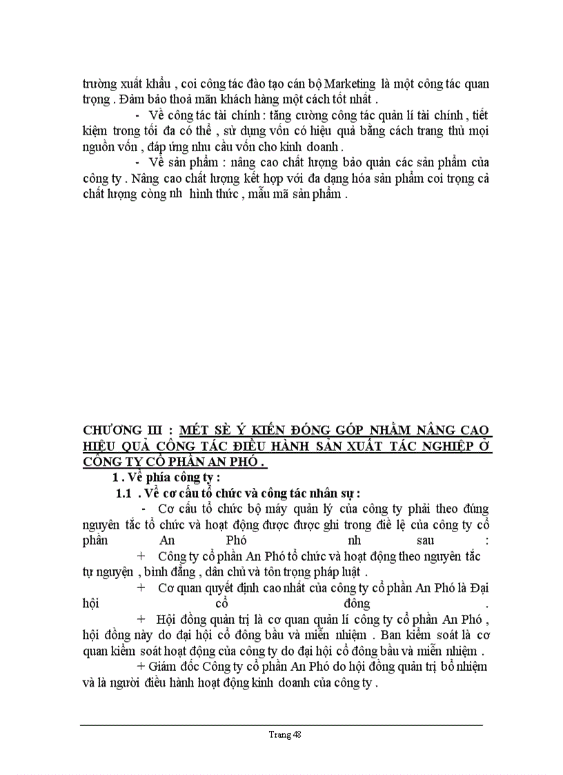 image for page Thực trạng về công tác điều hành sản xuất tác nghịêp tại công ty cổ phần An Phú .