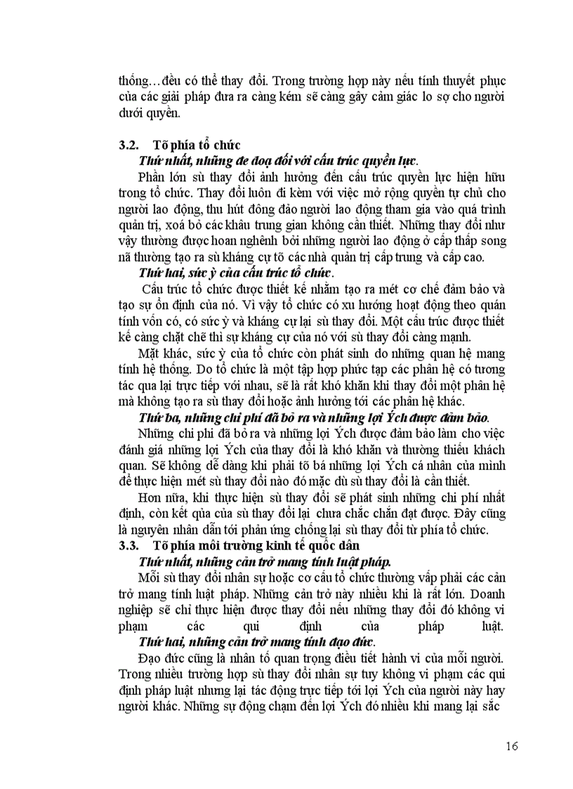image for page Nguyên nhân của sự ngần ngại thay đổi và phương pháp tác động của các nhà quản lý.