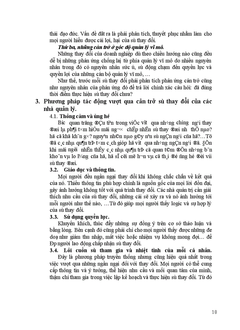 image for page Nguyên nhân của sự ngần ngại thay đổi và phương pháp tác động của các nhà quản lý.