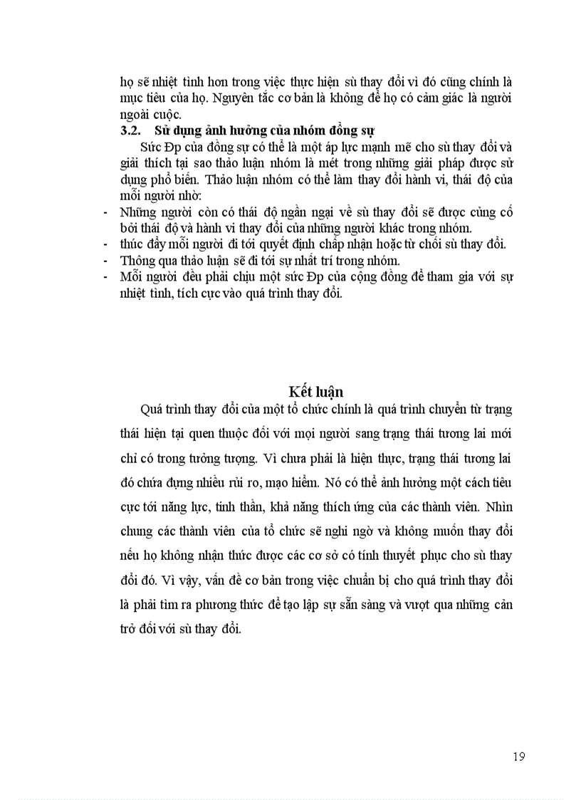 image for page Nguyên nhân của sự ngần ngại thay đổi và phương pháp tác động của các nhà quản lý.