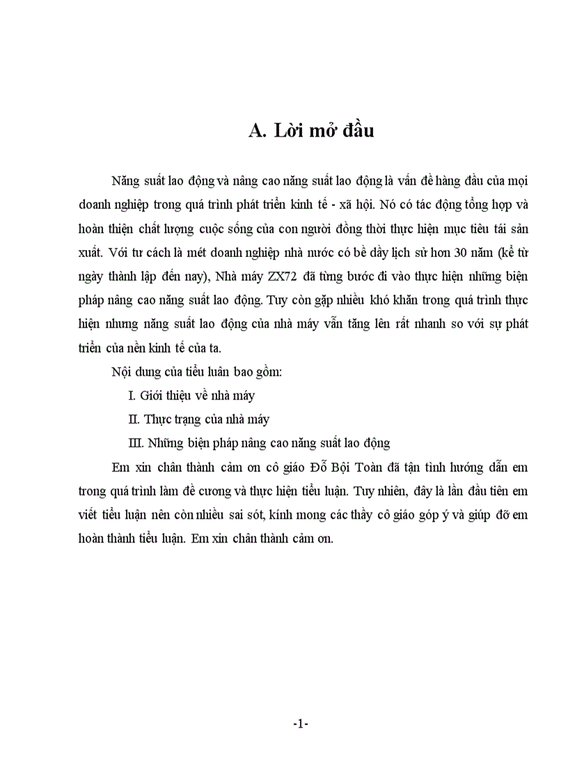 image for page Những biện pháp nâng cao năng suất lao động của nhà máy ZX72