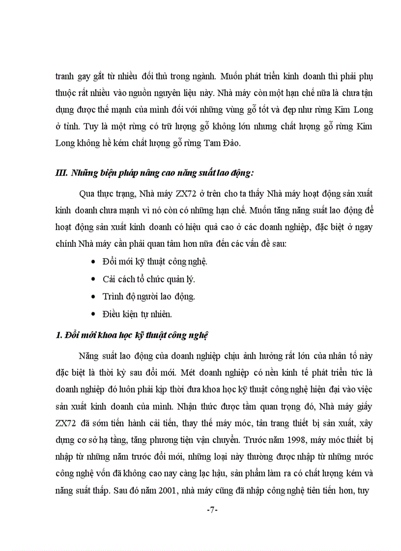 image for page Những biện pháp nâng cao năng suất lao động của nhà máy ZX72