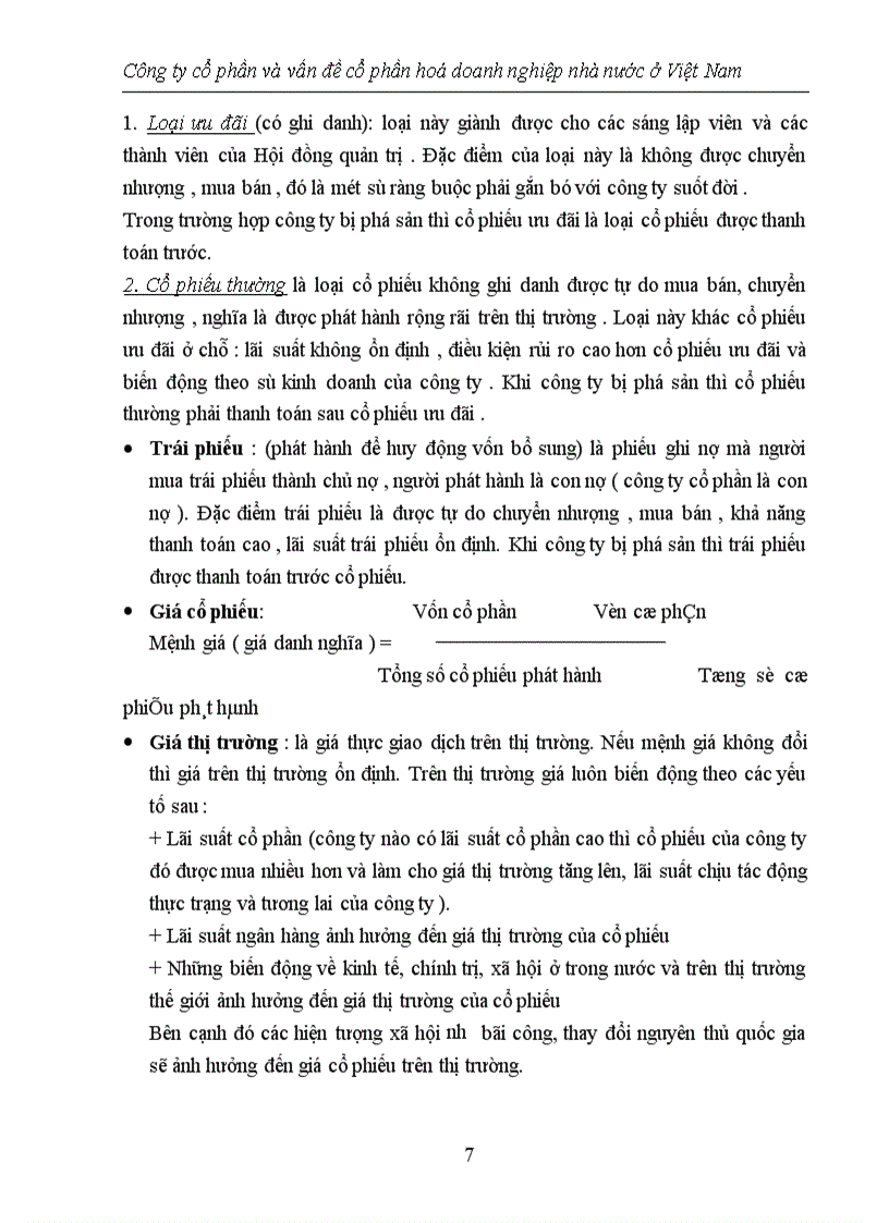 image for page Công ty cổ phần và vấn đề cổ phần hoá doanh nghiệp nhà nước ở Việt Nam