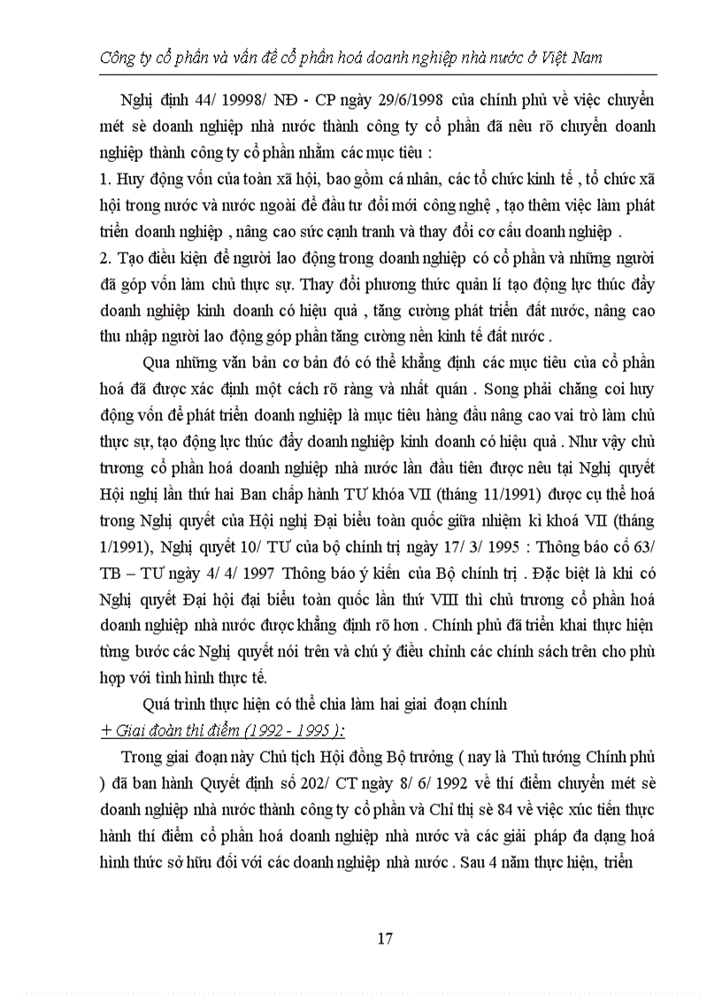 image for page Công ty cổ phần và vấn đề cổ phần hoá doanh nghiệp nhà nước ở Việt Nam