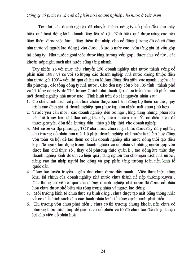 image for page Công ty cổ phần và vấn đề cổ phần hoá doanh nghiệp nhà nước ở Việt Nam