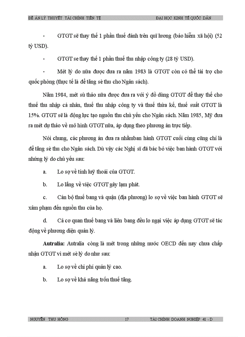 image for page Đánh giá tình hình thực hiện thuế GTGTở Việt Nam trong những năm vừa qua và đề xuất những biện pháp xử lý trong thời gian tới nhằm hoàn thiện hơn nữa hệ thống thuế ở Việt Nam.