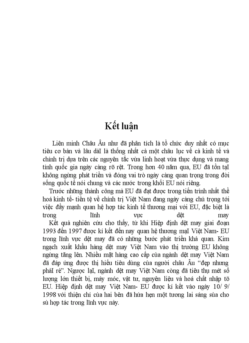 image for page Thực trạng thương mại Việt Nam – EU trong lĩnh vực dệt may .