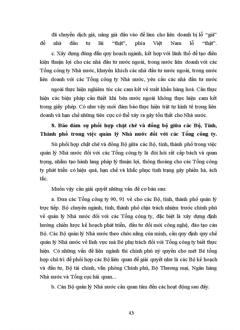 image for page Một số phương hướng, biện pháp nhằm giải quyết nâng cao hiệu quả hoạt động của Tổng công ty