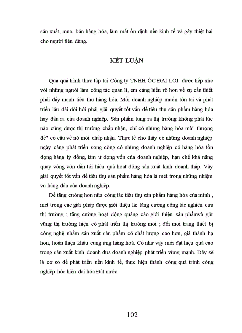 image for page Các biện pháp đẩy mạnh tiêu thụ hàng hoá tại công ty trách nhiệm hữu hạn Úc Đại Lợi