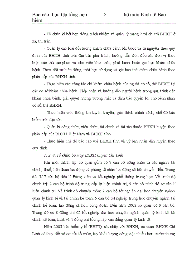 image for page Thực trạng hoạt động cơ quan BHXH huyện Chí Linh