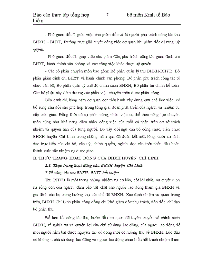 image for page Thực trạng hoạt động cơ quan BHXH huyện Chí Linh