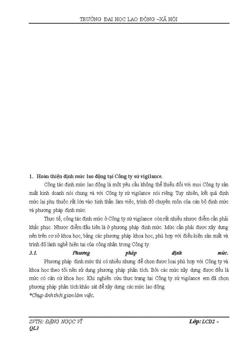 image for page Hoàn thiện công tác định mức lao động khoa học tại Công ty sứ vigilance