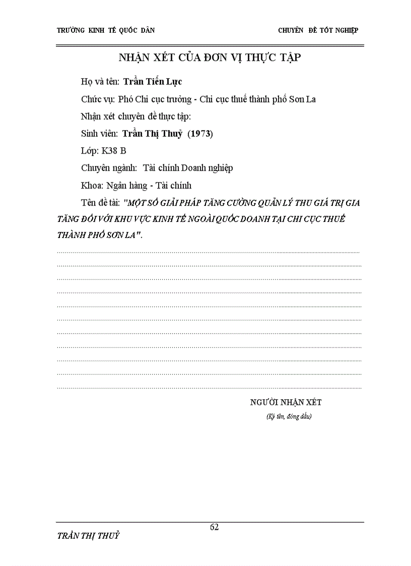 image for page Một số giải pháp tăng cường quản lý thu thuế GTGT đối với khu vực kinh tế ngoài quốc doanh tại chi cục thuế Thành Phố Sơn La