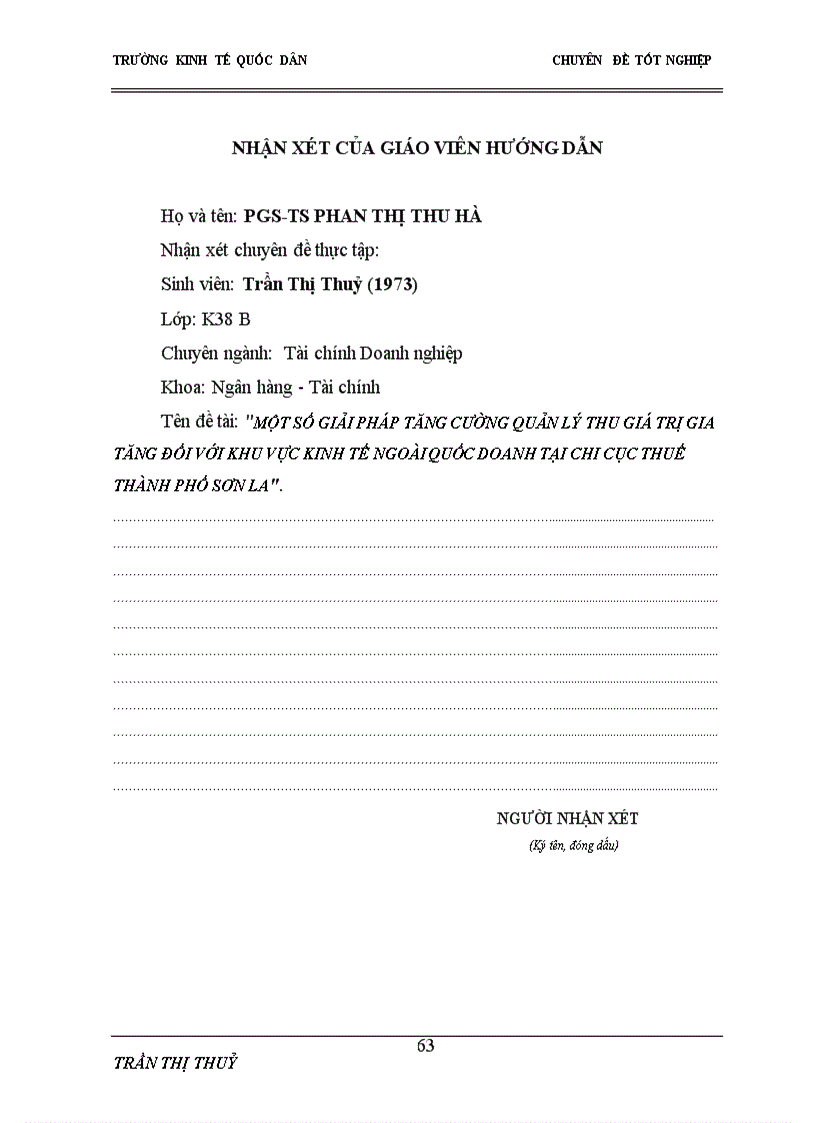 image for page Một số giải pháp tăng cường quản lý thu thuế GTGT đối với khu vực kinh tế ngoài quốc doanh tại chi cục thuế Thành Phố Sơn La