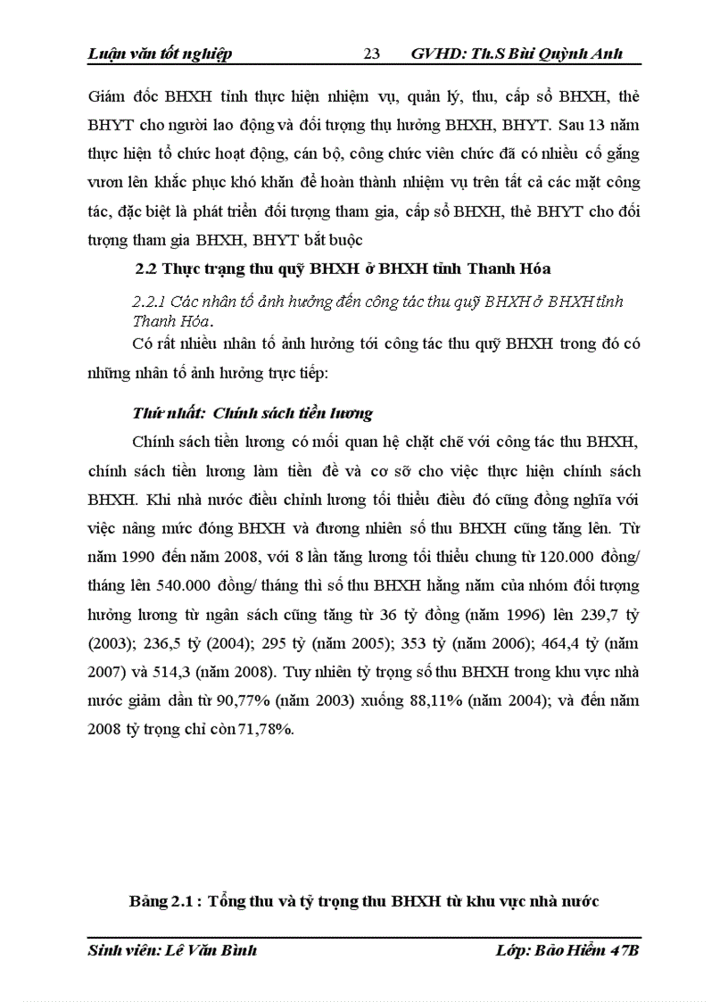 image for page Thực trạng công tác thu – chi ở BHXH tỉnh Thanh Hóa giai đoạn ( 2003 – 2008 )