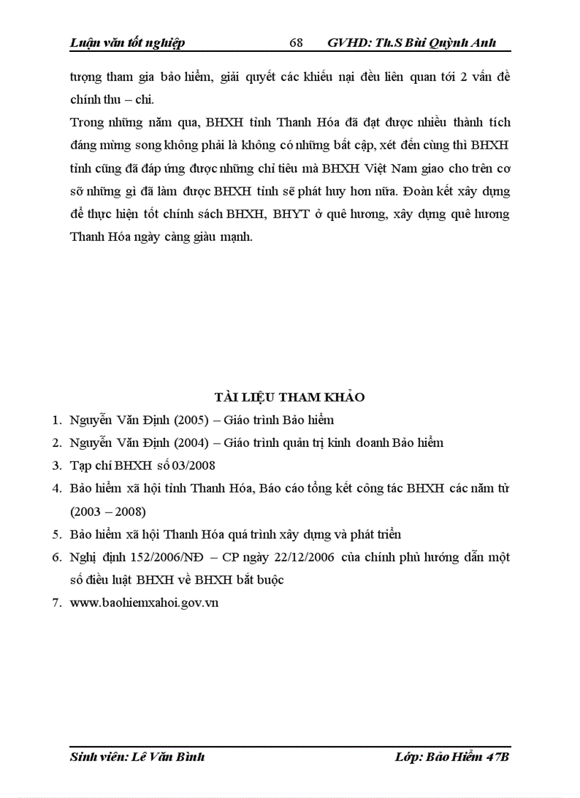 image for page Thực trạng công tác thu – chi ở BHXH tỉnh Thanh Hóa giai đoạn ( 2003 – 2008 )