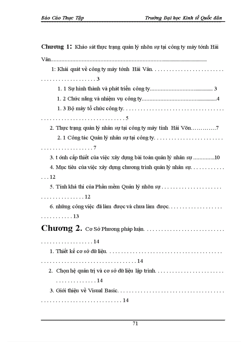 image for page Hệ thống quản lý nhân sự công ty tnhh hải vân