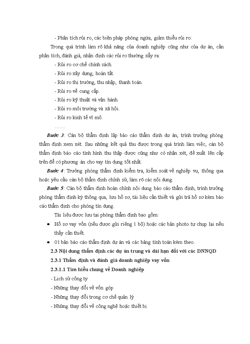 image for page Nâng cao chất lượng thẩm định dự án trung dài hạn đối với các dnnqd tại chi nhánh tmcp hàng hải vĩnh phúc