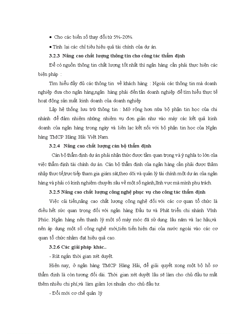 image for page Nâng cao chất lượng thẩm định dự án trung dài hạn đối với các dnnqd tại chi nhánh tmcp hàng hải vĩnh phúc