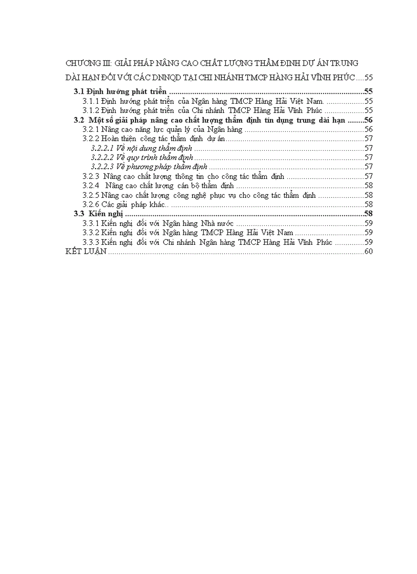 image for page Nâng cao chất lượng thẩm định dự án trung dài hạn đối với các dnnqd tại chi nhánh tmcp hàng hải vĩnh phúc