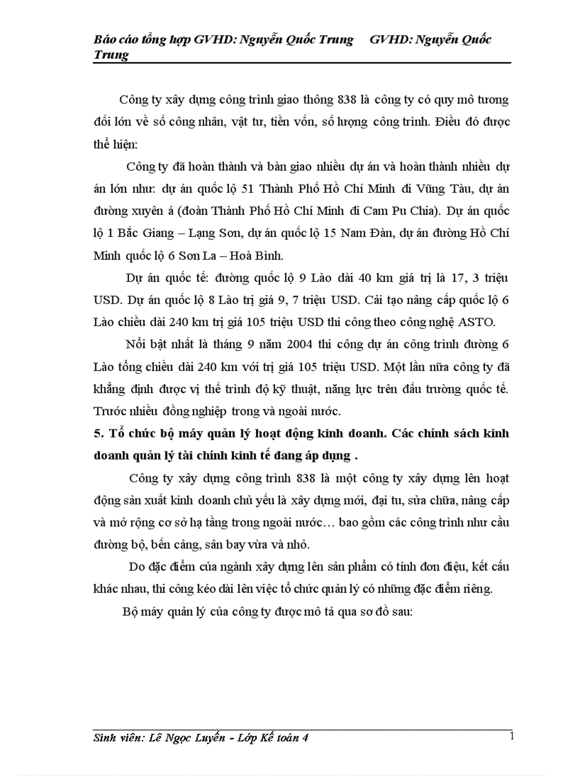 image for page Báo cáo thực tập tại Công ty công trình giao thông 838