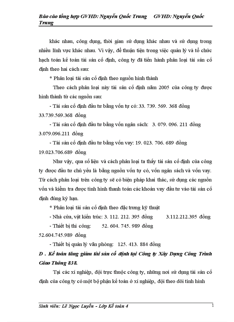 image for page Báo cáo thực tập tại Công ty công trình giao thông 838