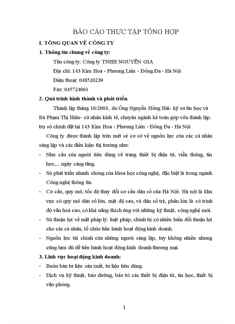 image for page Báo cáo thực tập tại công ty TNHH Nguyễn Gia
