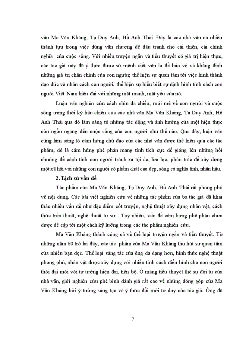 image for page Nội dung và nghệ thuật trong các tác phẩm của Ma Văn Kháng, Tạ Duy Anh, Hồ Anh Thái