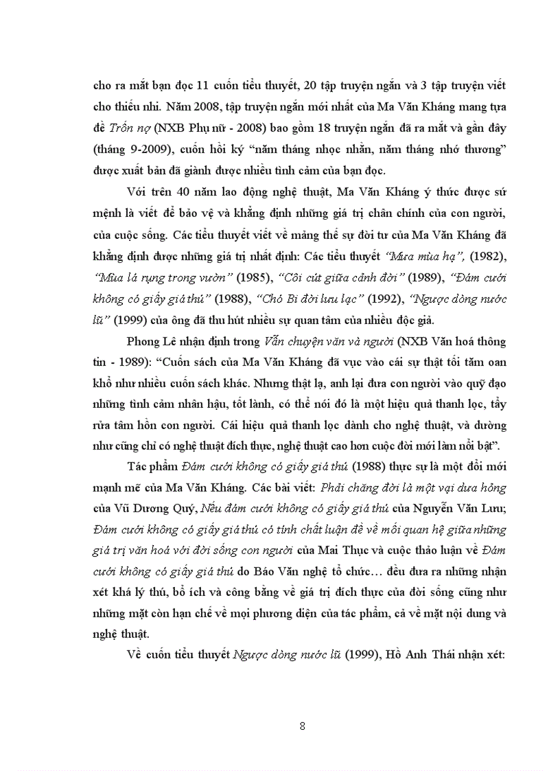 image for page Nội dung và nghệ thuật trong các tác phẩm của Ma Văn Kháng, Tạ Duy Anh, Hồ Anh Thái