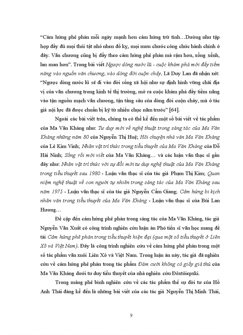 image for page Nội dung và nghệ thuật trong các tác phẩm của Ma Văn Kháng, Tạ Duy Anh, Hồ Anh Thái