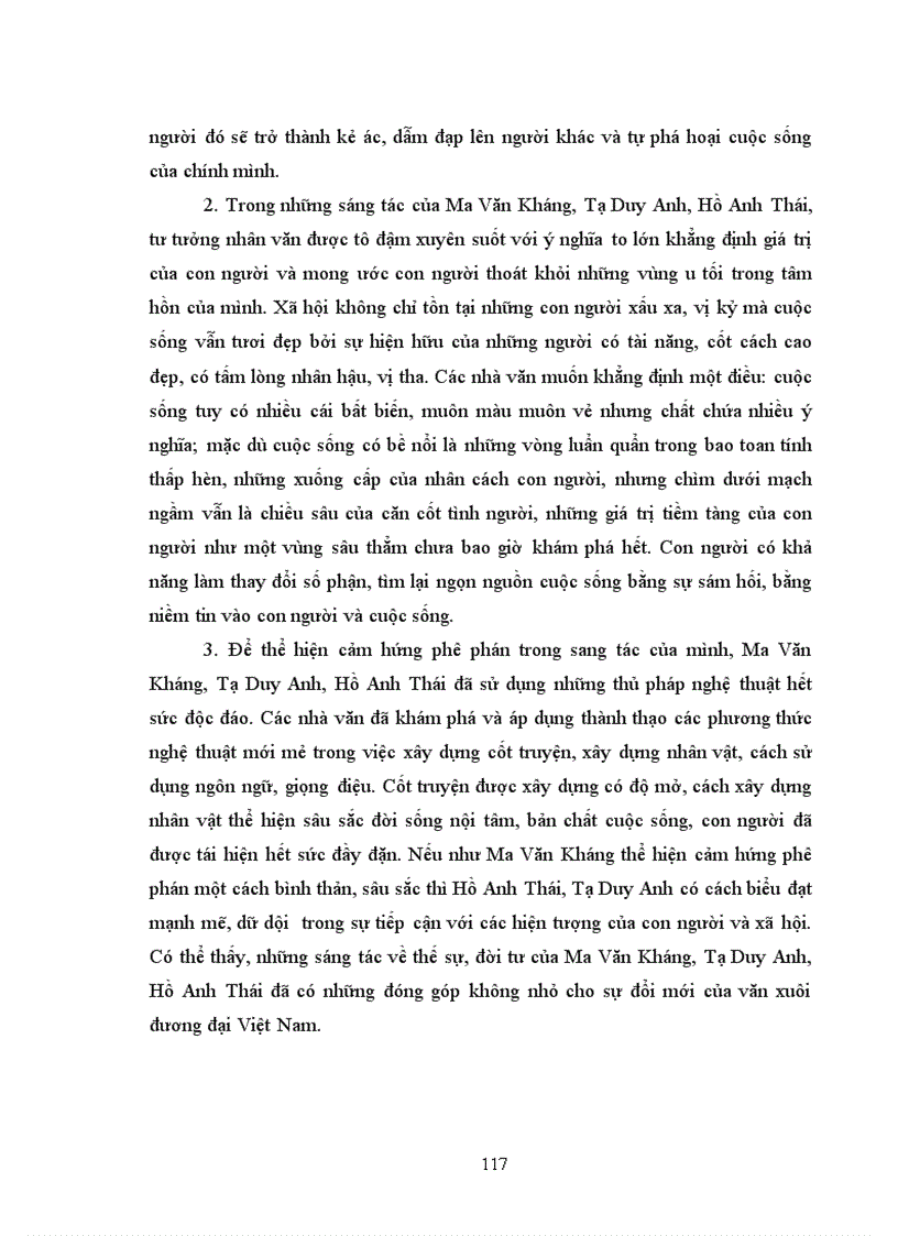 image for page Nội dung và nghệ thuật trong các tác phẩm của Ma Văn Kháng, Tạ Duy Anh, Hồ Anh Thái