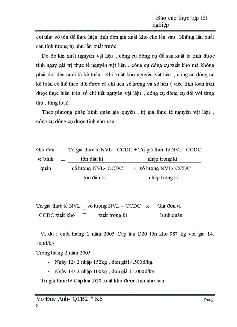 image for page Thực trạng và kiến nghị kế toán nguyên vật liệu, công cụ dụng cụ
