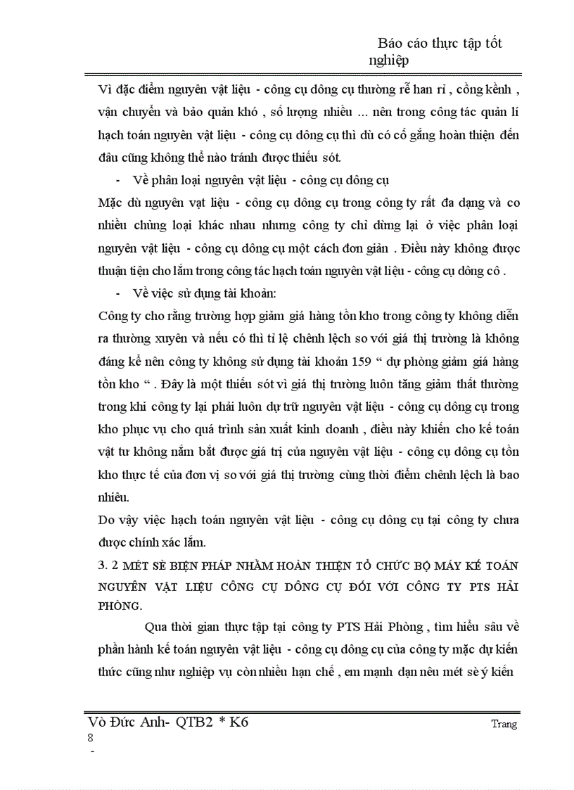 image for page Thực trạng và kiến nghị kế toán nguyên vật liệu, công cụ dụng cụ