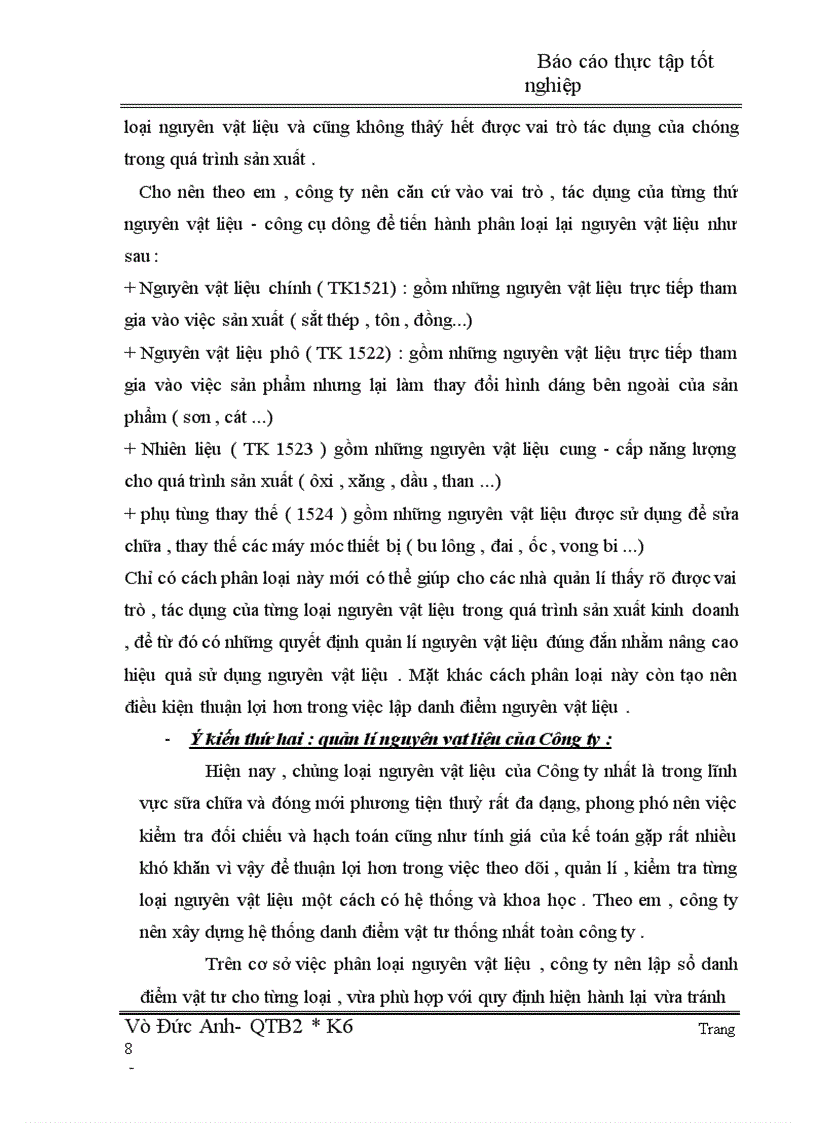 image for page Thực trạng và kiến nghị kế toán nguyên vật liệu, công cụ dụng cụ