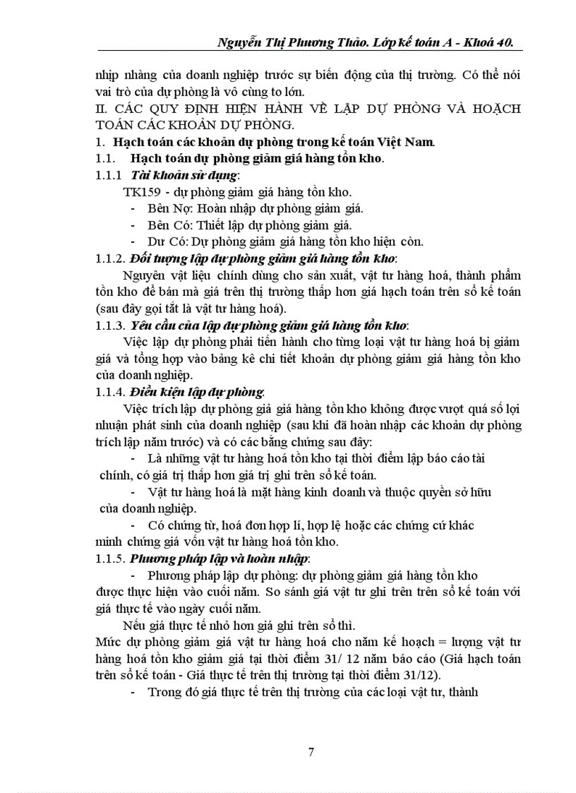image for page Một số vấn đề về tổ chức vận dụng chế độ tài chính và kế toán các khoản dự phòng hiện nay trong các doanh nghiệp