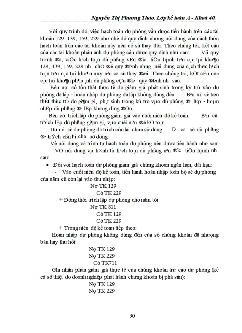 image for page Một số vấn đề về tổ chức vận dụng chế độ tài chính và kế toán các khoản dự phòng hiện nay trong các doanh nghiệp