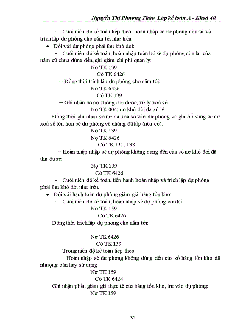 image for page Một số vấn đề về tổ chức vận dụng chế độ tài chính và kế toán các khoản dự phòng hiện nay trong các doanh nghiệp