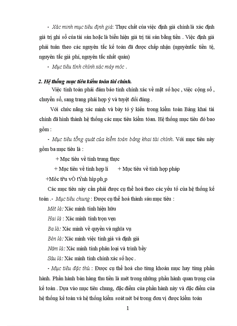 image for page Mục tiêu kiểm toán tài chính và sự cụ thể hoá trong phần hành bán hàng thu tiền