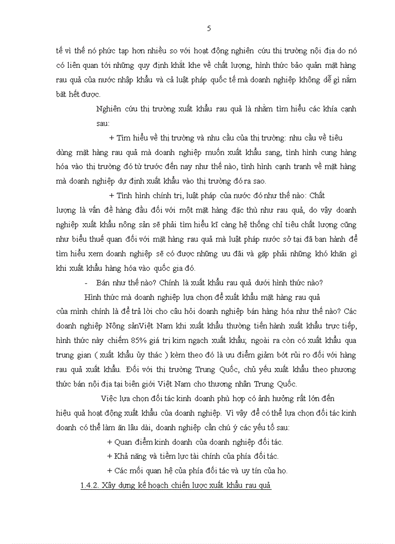 image for page Phương hướng và giải pháp đẩy mạnh xuất khẩu của Tổng công ty rau quả, nông sản