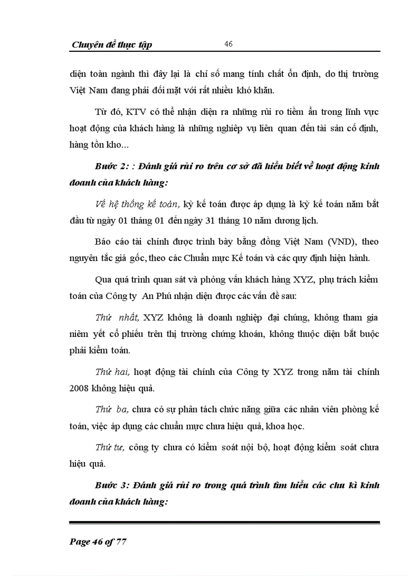 image for page Tìm hiểu thực trạng đánh giá trọng yếu và rủi ro kiểm toán do công ty TNHH kiểm toán An Phú thực hiện